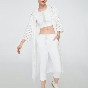 Carbon 38 White Eyelet Kimono Dress Coverup